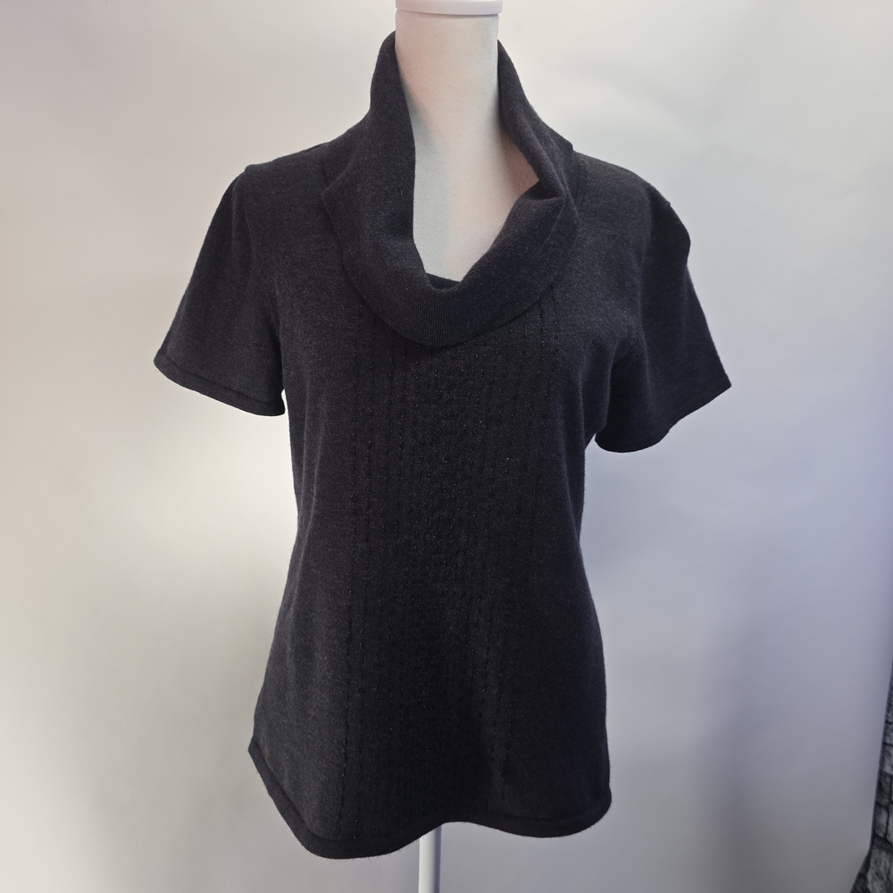 Nurture by Lamaze Dark Gray Cowl Neck Sweaterm Size Large, 81% Wool
